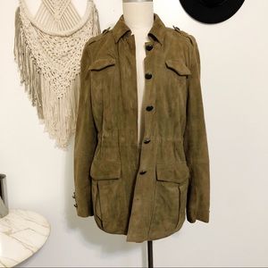 Joe’s Jeans Olive Suede Leather Jacket
